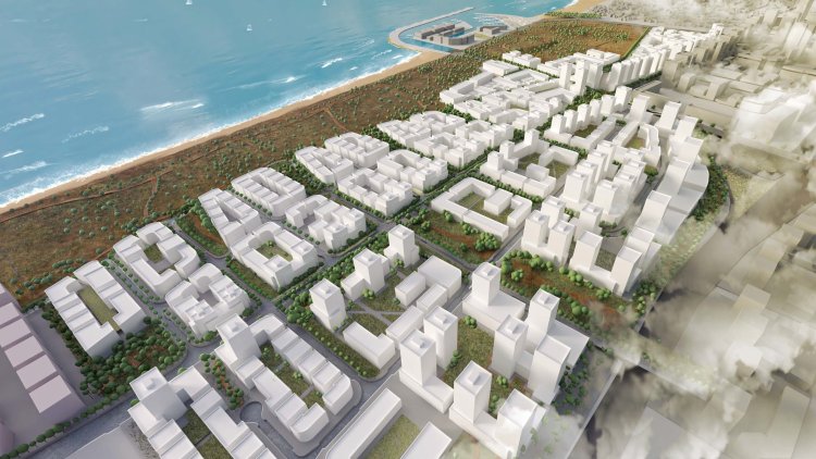 הדמיית תוכנית חוף התכלת (קייזר אדריכלים ומתכנני ערים)
