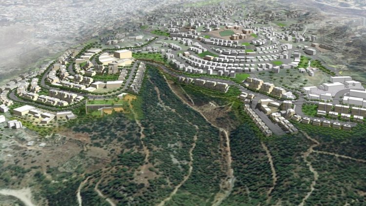 הדמיית העיר אום אל פאחם לאחר יישום הסכם הגג (רשות מקרקעי ישראל) הדמיית העיר אום אל פאחם לאחר יישום הסכם הגג (רשות מקרקעי ישראל)