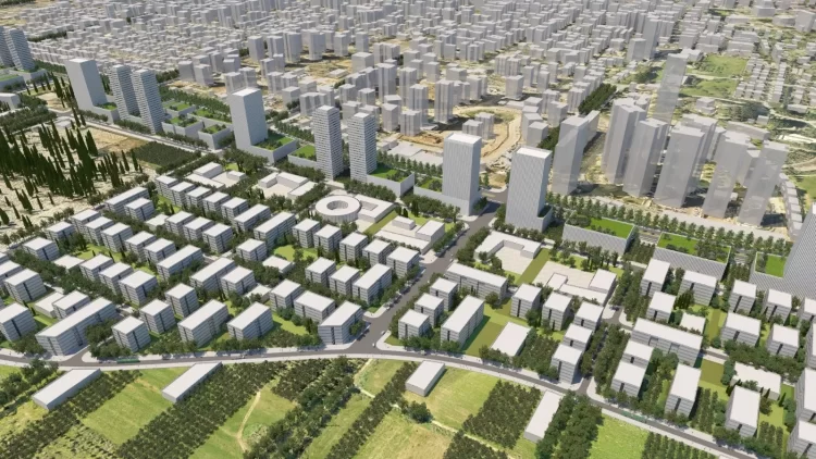 הדמיית תוכנית רחובות מזרח של הוותמ"ל (מנדי רוזנפלד אדריכלים ודירה להשכיר)