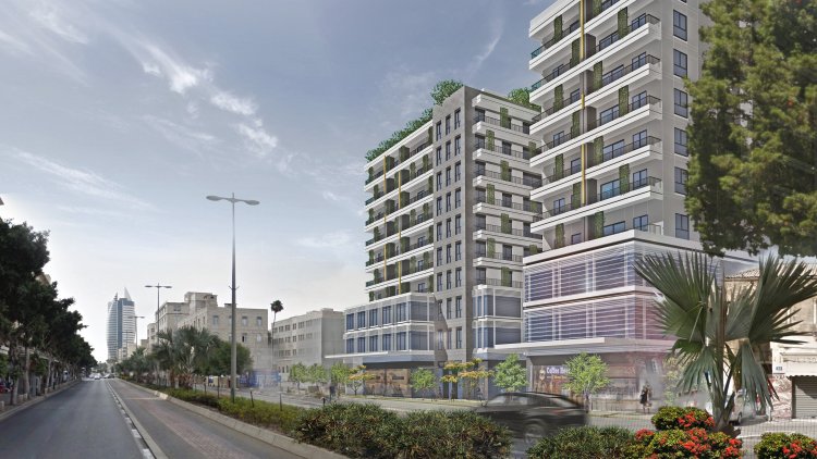 הדמיה של הפרויקט בעיר התחתית חיפה (משרד יריב לוסטיג - לוי לוסטיג אדריכלים)