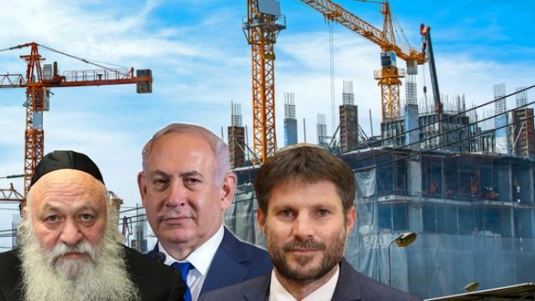 שר האוצר בצלאל סמוטריץ', ראש הממשלה בנימין נתניהו ושר השיכון יצחק גולדקנופף (לשכת סמוטריץ', שאטרסטוק, אלעד זגמן, ענבה, לע"מ, )