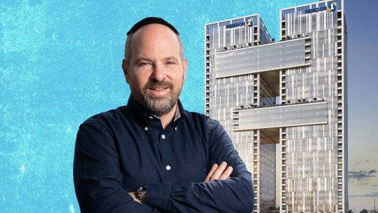 יקי רייסנר על רקע הדמיה של מגדלי רייסדור (רמי זרנגר, ויופוינט) יקי רייסנר על רקע הדמיה של מגדלי רייסדור (רמי זרנגר, ויופוינט)