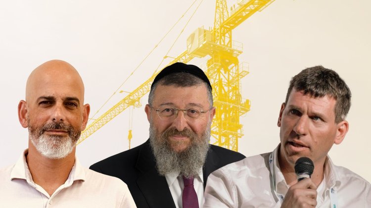 מימין: סגן נשיא התאחדות הקבלנים עמית גוטליב, שר העבודה והרווחה יואב בן צור, ומנכ"ל סקייליין קוקפיט צחי פלאטו (אבי אוחיון לע"מ, Eclipse Media) מימין: סגן נשיא התאחדות הקבלנים עמית גוטליב, שר העבודה והרווחה יואב בן צור, ומנכ"ל סקייליין קוקפיט צחי פלאטו (אבי אוחיון לע"מ, Eclipse Media)