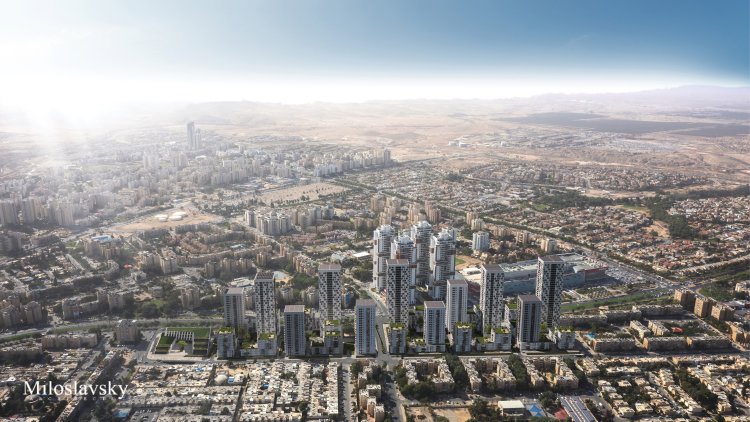 הדמיית הפרויקט במתחם טוביהו–הצבי בבאר שבע (מילוסלבסקי אדריכלים) הדמיית הפרויקט במתחם טוביהו–הצבי בבאר שבע (מילוסלבסקי אדריכלים)