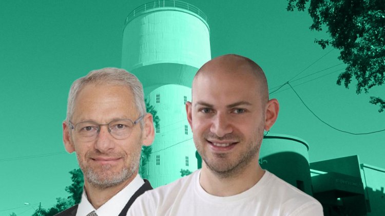 מנכ"ל פרופדו, פלג דודוביץ ומנכ"ל ניוטאון, רו"ח משה ריטבלט (לירון הימלמן, באדיבות המצולם, אבישי טייכר, ויקימדיה)