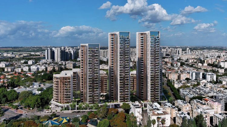 הדמיה של התוכנית במתחם יד לבנים (רוטמן - א.ב מתכננים ומתכנני ערים בע"מ) 