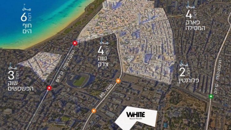 מפת התוכנית בדרום תל אביב (אקרו) מפת התוכנית בדרום תל אביב (אקרו)