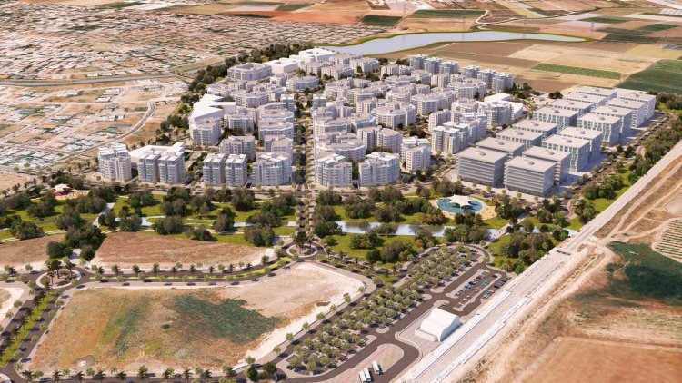 הדמיה של התוכנית במזכרת בתיה (ארמון אדריכלים ומתכנני ערים בע"מ)