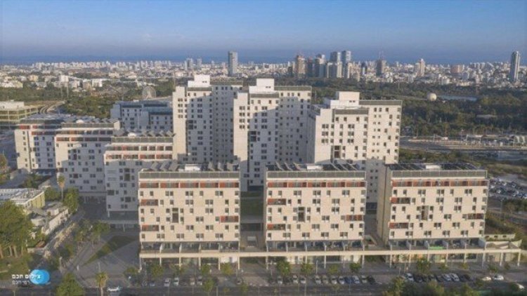 הדמיה של פרויקט מעונות הסטודנטים בתל אביב (באדיבות שיכון ובינוי)