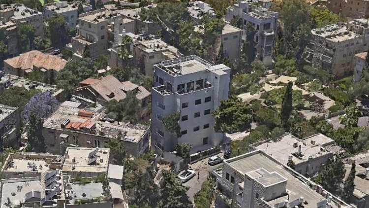 הבניין בשכונת רחביה שבו נערכה העסקה (צילום: מידול תלת מימד Simplex 3D)