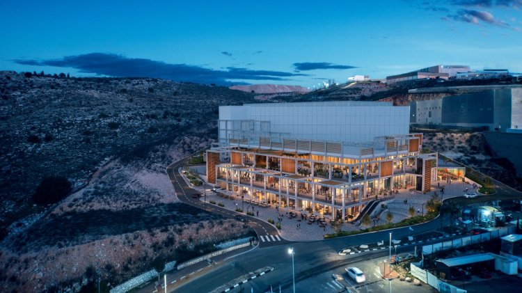 הדמיה של המרכז הלוגיסטי ומסחרי באריאל (3 Dvision וגיא אדריכלים) 