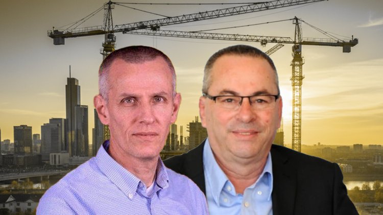 נשיא התאחדות הקבלנים רוני בריק ומנכ"ל רמ"י ינקי קוינט (התאחדות הקבלנים בוני הארץ, רועי טפר)