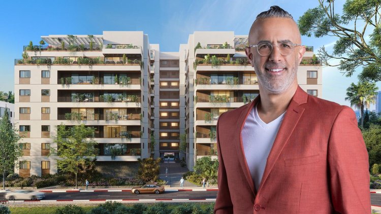 עו"ד דן הלפרט על רקע הדמיית הפרוייקט (רז רוגובסקי, הדמיה: גיא שחם)