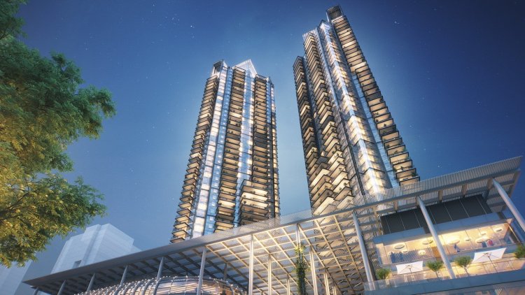 פרויקט DUO TLV, בפינת ארלוזרוב ואבן גבירול בתל אביב. תכנון: ישר אדריכלים, הדמייה: 3 division