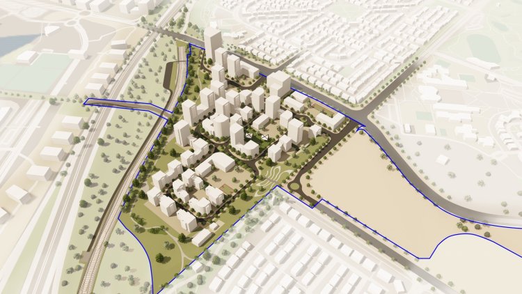 הדמיה של התוכנית במערב ראשון לציון (מילוסלבסקי אדריכלים)