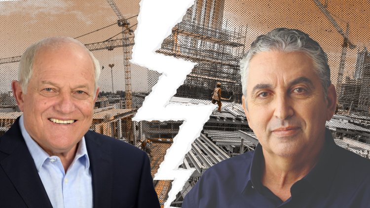 ראש עיריית רעננה חיים ברוידא ושר הבינוי והשיכון חיים כץ (רז רוגובסקי, אבי אוחיון, לע"מ)