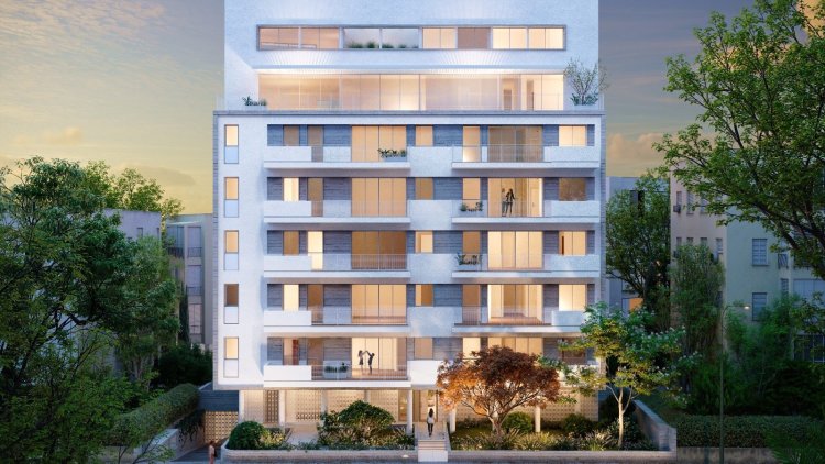 הדמיה של הפרויקט ברובע 4 (לוין פקר אדריכלים) 