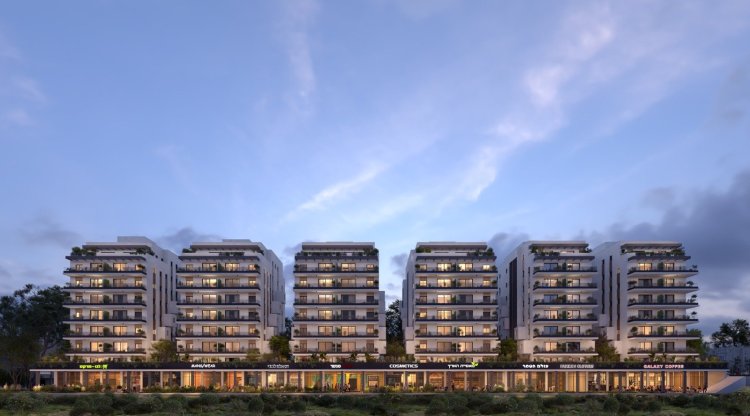 הדמיה של התוכנית ברחוב יונתן 5-15 בבני ברק ( קרייזמן אדריכלים)