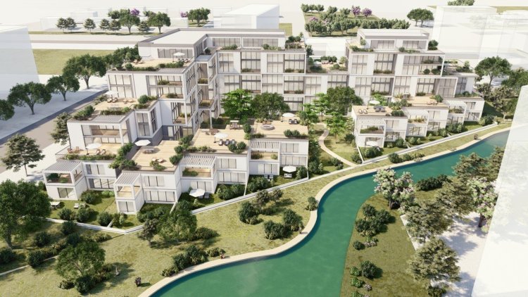 הדמיה של הפרויקט בהוד השרון (בר אוריין אדריכלים)