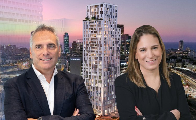 עו"ד מיכל הלברשטם דגני ואלון וקסמן, מנכ"ל מישורים, על רקע הדמיה של הפרויקט (שני קלטרו, אבירם ולדמן, קייזר אדריכלים ומתכנני ערים)