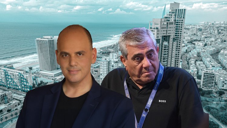 יגאל דמרי וראש עיריית בת ים צביקה ברוט (רועי טפר, ראובן קפוצ'ינסקי, דוידי ורדי, ויקימדיה)