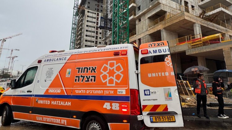 זירת התאונה באתר של תדהר באשדוד, השבוע (איחוד והצלה)