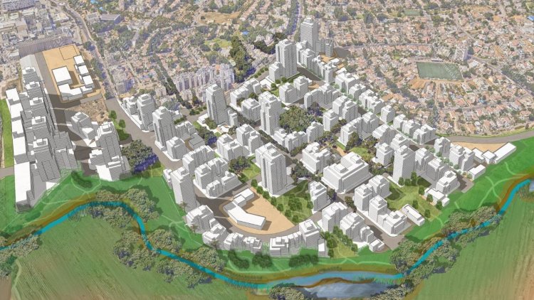 הדמיית התוכנית לחידוש שכ' יוספטל (קורין אדריכלים)