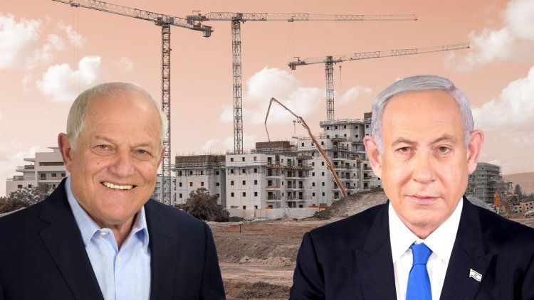 ראש הממשלה בנימין נתניהו ושר הבינוי והשיכון חיים כץ (אבי אוחיון, לע"מ)