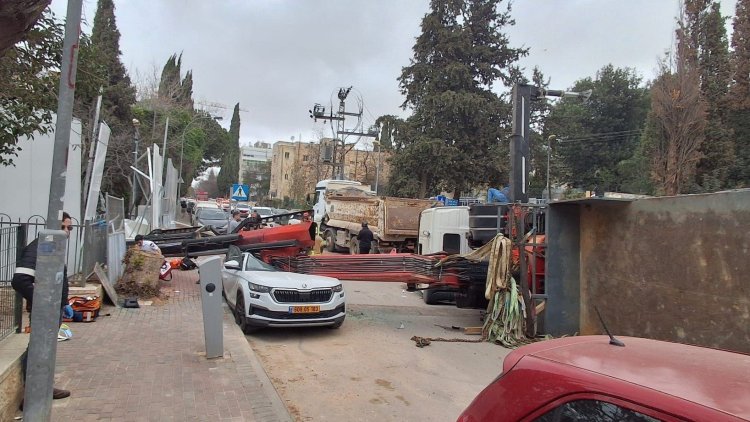 זירת התאונה אתמול בירושלים (איחוד הצלה)