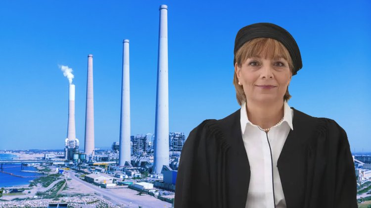השופטת יעל וילנר על רקע תחנת "אורות רבין" בחדרה (אתר הרשות השופטת, שאטרסטוק)