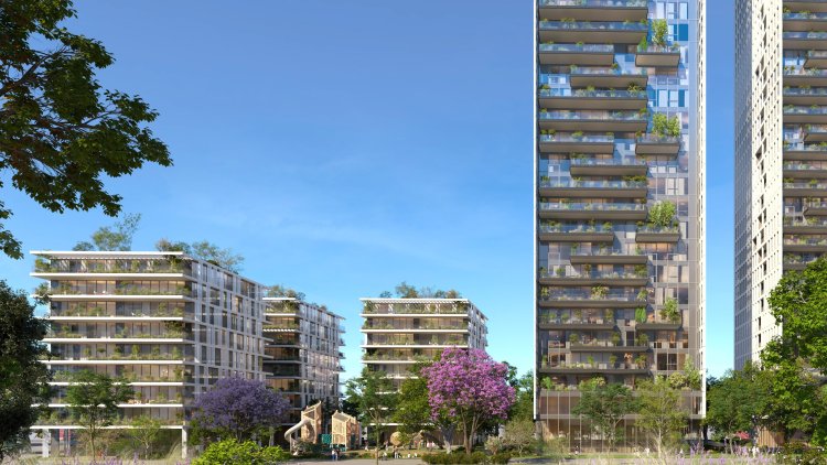 הדמיה של הפרויקט בראשון לציון (סטודיו אלכס לובימוב)