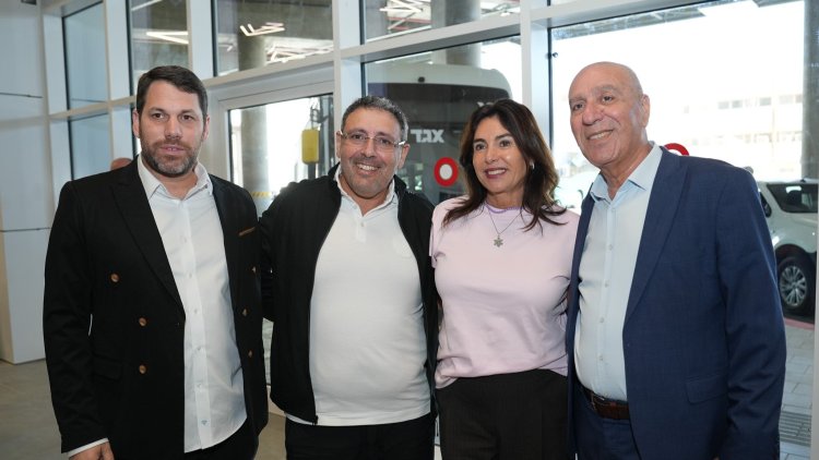 אלי לנקרי, מירי רגב, צחי אבו ומשה בן זקן בחניכת המסוף באילת (ינאי ביטון)