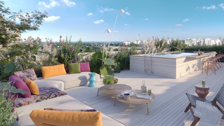 הדמיה של הפנטהאוז בפרויקט זבוטינסקי 105 (מיי טאון)