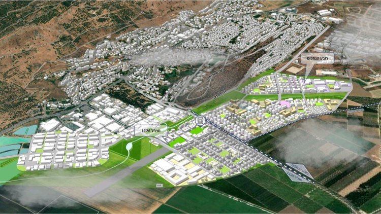 הדמיה של התוכנית בקריית שמונה (משרד אדריכלים עמוס ברנס ודוד גלור)