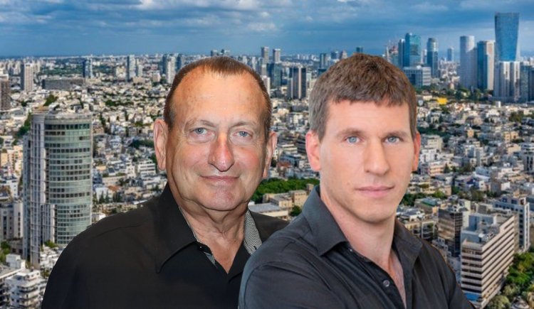 יו"ר ארגון הקבלנים והבונים מחוז ת"א והמרכז, עמית גוטליב וראש עיריית ת"א רון חולדאי (ענבל מרמרי, סיוון שחור, ויקימדיה, שאטרסטוק) 
