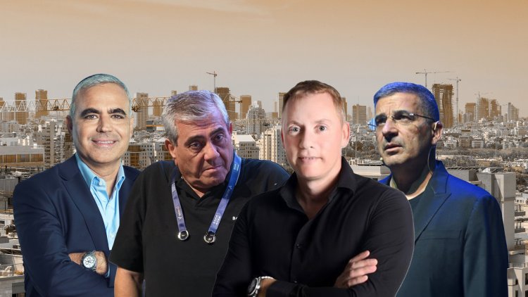 מימין: יעקב אטרקצ'י, נועם גרייף, יגאל דמרי, אפי שקדי (אלעד גוטמן, ימית הרוניאן, רועי טפר, טל גבעוני) 