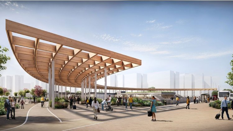 הדמיה של שלב א' בפרויקט מחלף וולפסון (נעמה מליס אדריכלות ותכנון ערים)