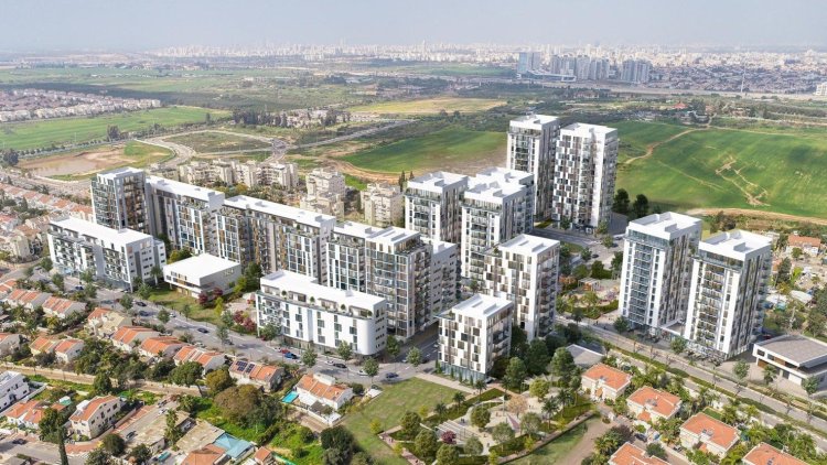 הדמיה של התוכנית במתחם מרגולין בנס ציונה (מזור פירסט אדריכלים)
