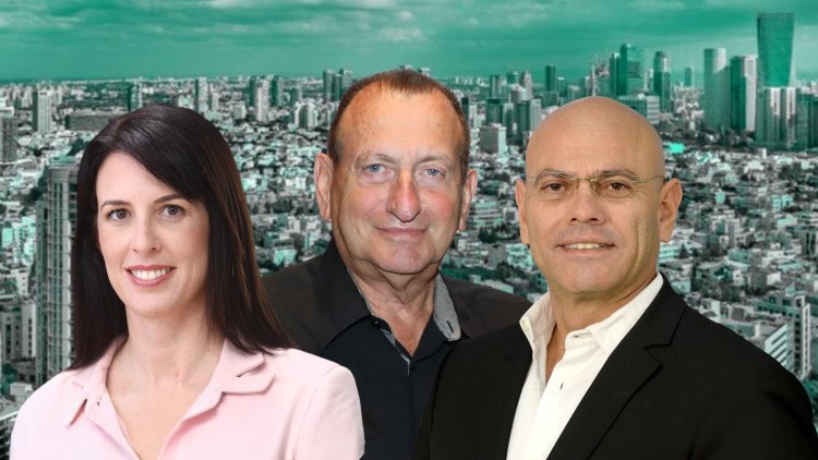 מנכ"ל מנהל התכנון רפי אלמליח, ראש עיריית תל אביב-יפו רון חולדאי וח"כ יעל רון בן משה (לע"מ, סיון שחור, ראובן קפוצ'ינסקי, ויקימדיה)