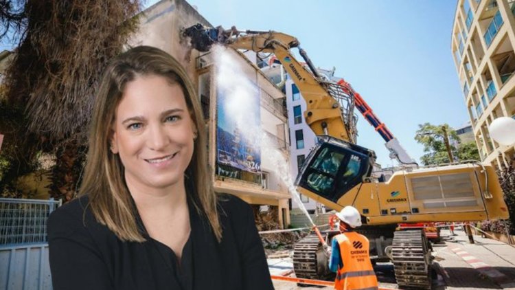 עו"ד מיכל דגני הלברשטם על רקע הריסת מבנה בת"א (שני קיטלרו, אקליפס מדיה, לבניין המצולם אין קשר לכתבה)