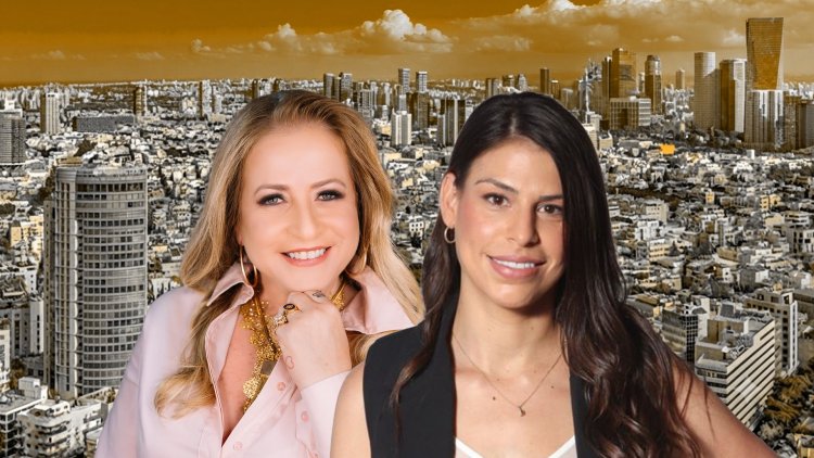 אופיר ברין ונחמה בוגין על רקע תל אביב (יוסי טטרואשוילי, ניר שהרבני, שאטרסטוק) 