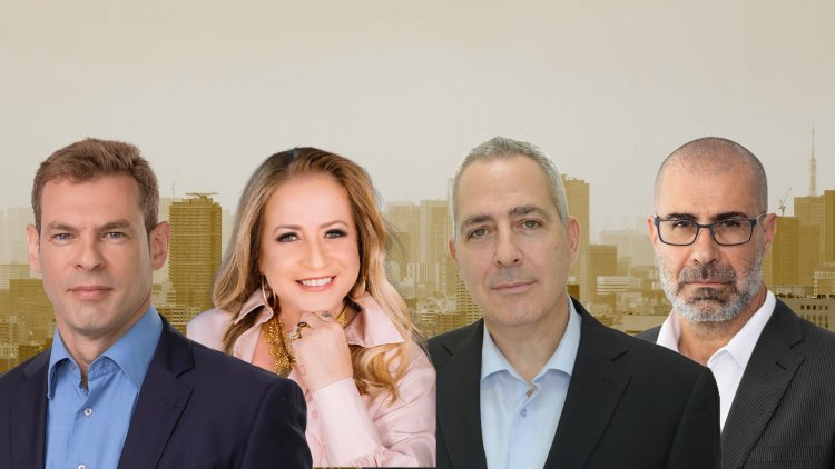 מימין: עו"ד משה רז-כהן, עו"ד צבי שוב, יו"ר לשכת שמאי המקרקעין נחמה בוגין, עו"ד אוהד יאראק (אוהד דיין, ליאת מנדל, ניר שהרבני, סטודיו תומאס) 