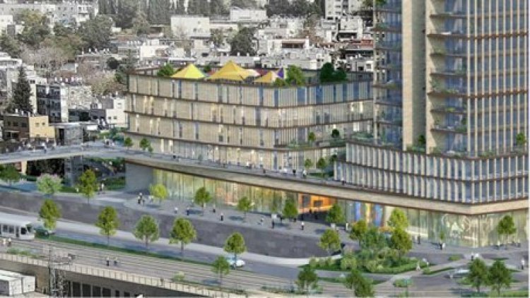 הדמיית בסיס מגדל עמק הצבאים (יסקי מור סיון אדריכלים)