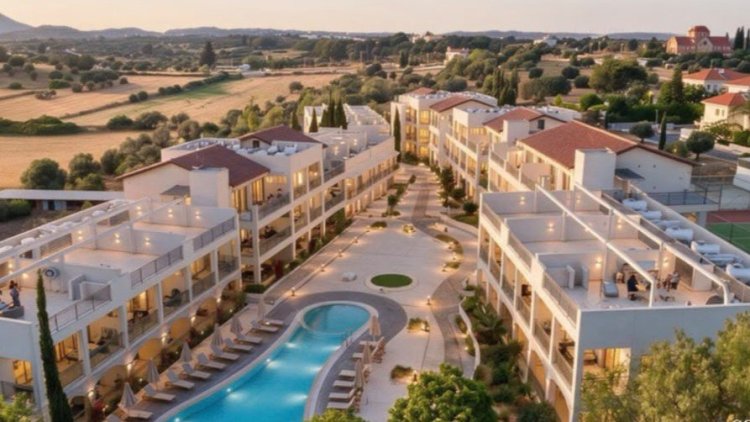 פרויקט MAZOTOS courtyard בקפריסין (צילום אוויר: עומרי אנוך)