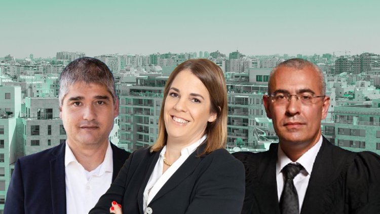 שופט העליון עופר גרוסקופף, יו"ר ועדת הערר מרכז עו"ד מאיה אשכנזי ויו"ר ועדת הערר דרום עמית אופק (אתר הרשות השופטת, עומר קורן, באדיבות המצולם)