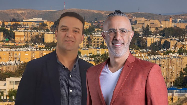 עו"ד דן הלפרט וטל אל-על על רקע ב"ש (רז רוגובסקי, יח"צ, S1001 / Shutterstock.com)