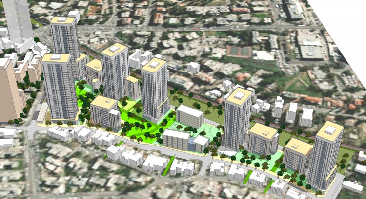 הדמיית פרויקט מעגלי יבנה של אשדר. אדריכל אלי רכס