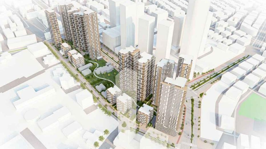הדמיה של הפרויקט בשכונת רמת הנשיא בבת ים (בר אוריין אדריכלים)