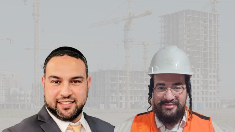 מימין: אברהם ויכלדר וישראל יום טוב. "כביש שצריך לחצות"