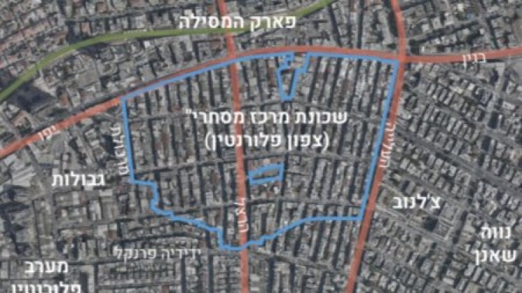 גבולות התוכנית (מתוך סדר יום הוועדה המקומית ת"א)